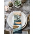 thumbnail image 3 of Cloth Napkins Set of 8 - 20x20 Inches, Colorful Abstract Art Washable Reusable Table Napkins, Mountain Modern Watercolor Soft & Absortbent Dining Napkin for Party Wedding Hotel Restaurant, 3 of 8