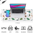 thumbnail image 5 of Long Mouse Pads for Desk,White Dinosaurs Fossils Plants Pattern Desk Mats on Top Of Desks, Desk Mouse Pad Extra Large with 3mm Non-Slip Base and Stitched Edge for Gaming,Office,Work,Home 31.5"x11.8", 5 of 6