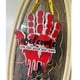 thumbnail image 3 of Wosthever Placa de puerta con huella de mano roja - Decoración para Halloween Placa de puerta con huella de sangre de terror Ambiente aterrador Kits de decoración para fiestas, 3 of 6