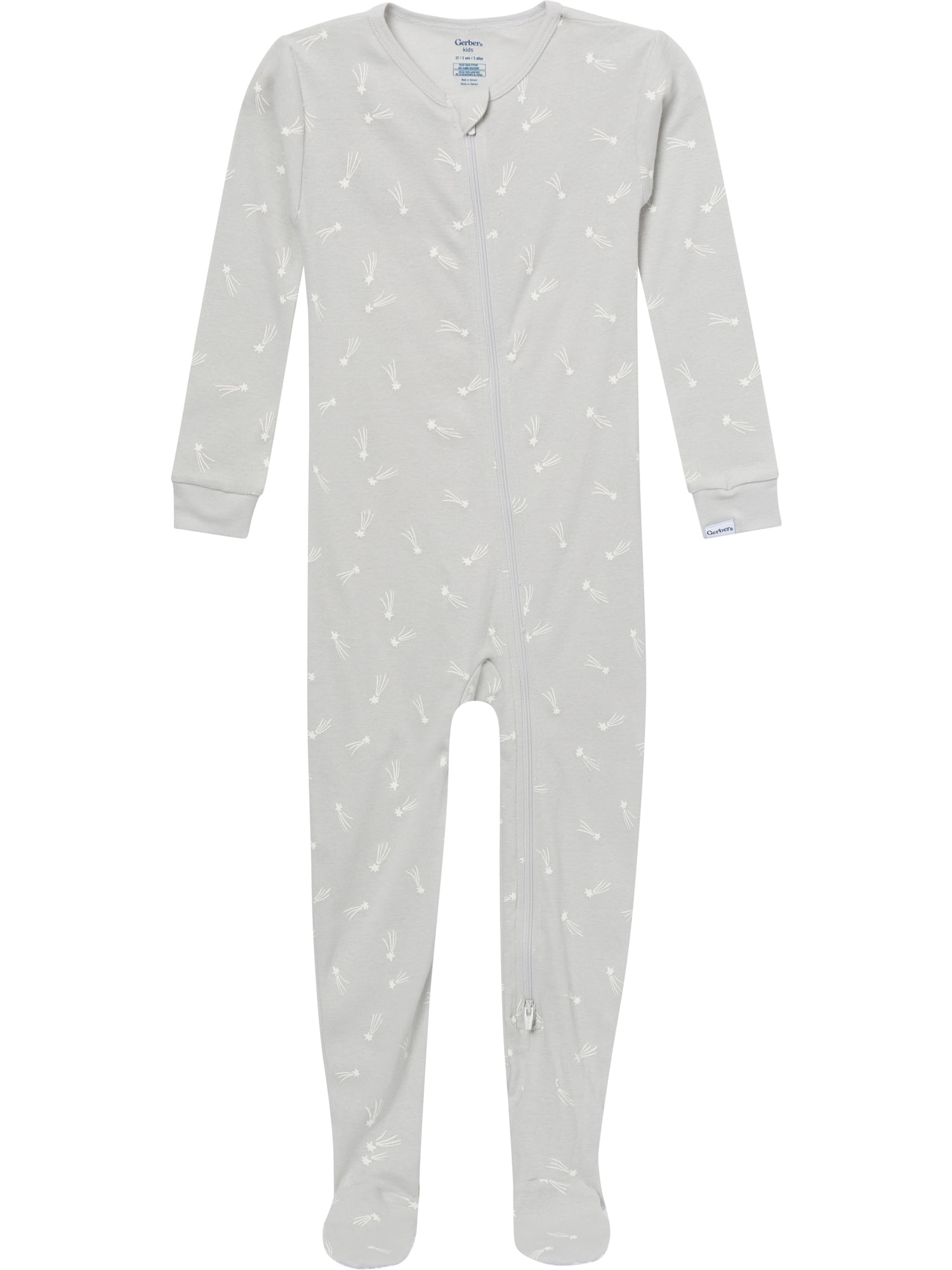 Gerber Baby and Toddler Neutral 2-Way Zipper Footed Unionsuits, 4-Pack, 0/3 Months - 5T