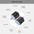 thumbnail image 4 of 4 Pack M8x23mm Thread Studs Rubber Shock 40x40mm Male Female 4 Pack M8 Lock Nuts, 4 of 6