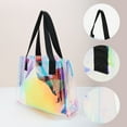 thumbnail image 2 of Unique Bargains Multicolor Ribbon Handle Gift Bag 1Pc Multicolor 9.84"x3.15"x7.87", 2 of 5
