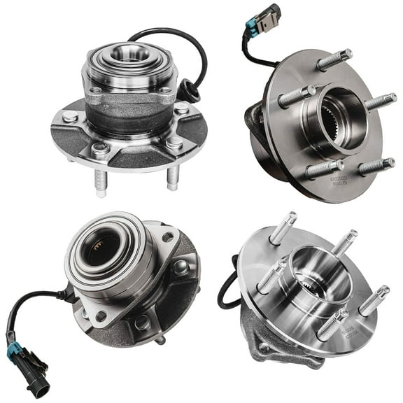 Detroit Axle - 4pc Wheel Bearing Hubs for 05-06 Chevrolet Equinox, 06 Pontiac Torrent, 02-07 Saturn Vue, 4 Front and Rear Wheel Bearings and Hub 2002 2003 2004 2005 2006 2007 Replacement