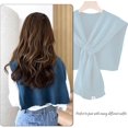 thumbnail image 4 of CAILDANL Women's Fashion Sweater Knitted Shawl Knitted Knotted Shawls Khaki Sweater Shawl Air-Conditioned Room Shawl, 4 of 9