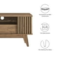 thumbnail image 6 of Modway Eudora Wood TV Stand for TVs up to 65" with Hinged Doors in Walnut, 6 of 12