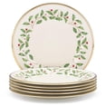 thumbnail image 1 of Juego de 6 platos llanos de porcelana Lenox Holiday, 27 cm, 1 of 5