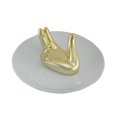 thumbnail image 2 of Bague Porte-Bijoux en Céramique Blanche Peinte Or, 2 of 3