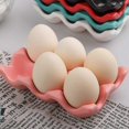 thumbnail image 4 of Ceramic Egg Holder 6 Cups Porcelain Egg Tray Set Kitchen Restaurant Fridge Storage Decorative Access, 4 of 5