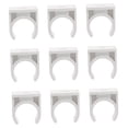 thumbnail image 4 of OULII 100pcs U Clamp Bracket Pipe Hangers PVC Beige for Professionals, 4 of 8