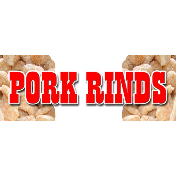 48" PORK RINDS DECAL sticker pork skin skins rind