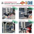 thumbnail image 4 of Bike U Lock Seatylock Mason, resistente, antirrobo, 115 mm, 4 of 6
