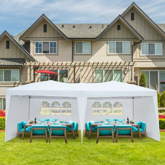 Zimtown 10'x20' Pop up Wedding Party Tent Foldable Canopy Shelter W/4 Walls