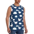 thumbnail image 2 of Pofeuu Cute Goose On Blue Sky Print Men's Muscle T-Shirt, Sleeveless, Muscle Tank, Classic Muscle Tee Top For Men Casual Sleeveless Muscle T-Shirt Trendy Clothes-XX-Large, 2 of 7