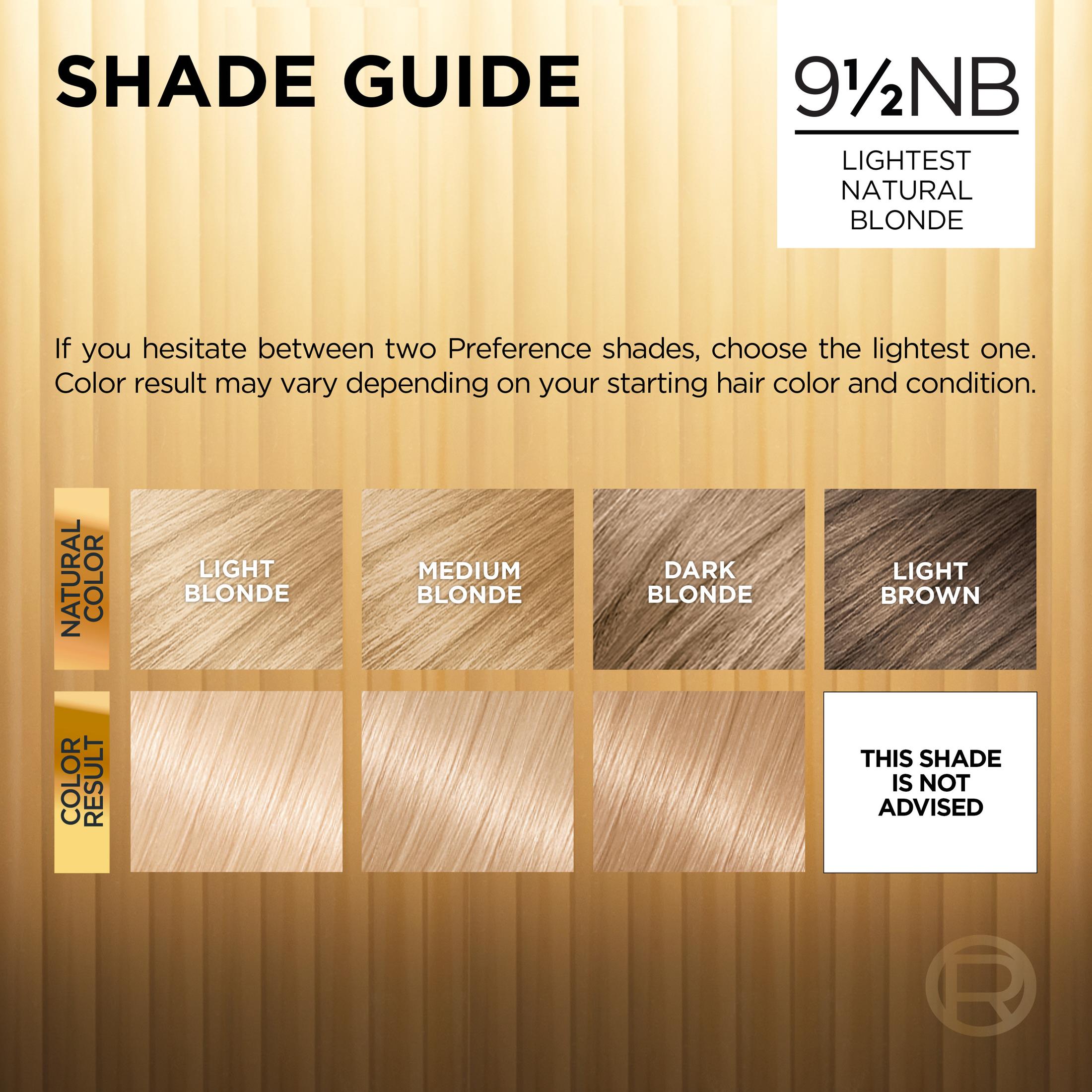 L'Oreal Paris Superior Preference Permanent Hair Color, Fade-Defying, 9.5NB Lightest Natural Blonde