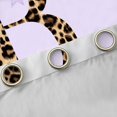 thumbnail image 4 of Manfei Vintage Leopard Print Letter Monogrammed B Black Out Curtains for Girls Women,Purple Ribbon Bow Knot Curtains Pack of 2 (42x63 Each) for Kids Teens,Super Cozy Room Decor, 4 of 6
