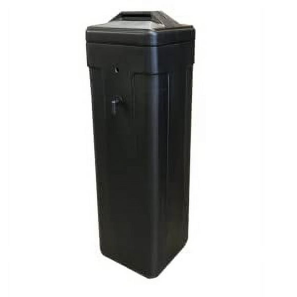 Water softener salt tank brine tank inches with safety float (11x11x38 Inches Square, Black)