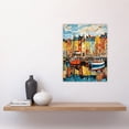thumbnail image 2 of Harbour Boats Edinburgh Port Of Leith Scotland 1963 Vibrant Painting Unframed Wall Art Print Poster Home Decor Premium, 2 of 5