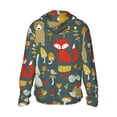thumbnail image 3 of Sigee Cute Animal Forest Print UPF50+ Men's Sun Protection Hoodie Shirt SPF UV Shirt Long Sleeve Fishing Outdoor Lightweight, S-3XL, 3 of 9