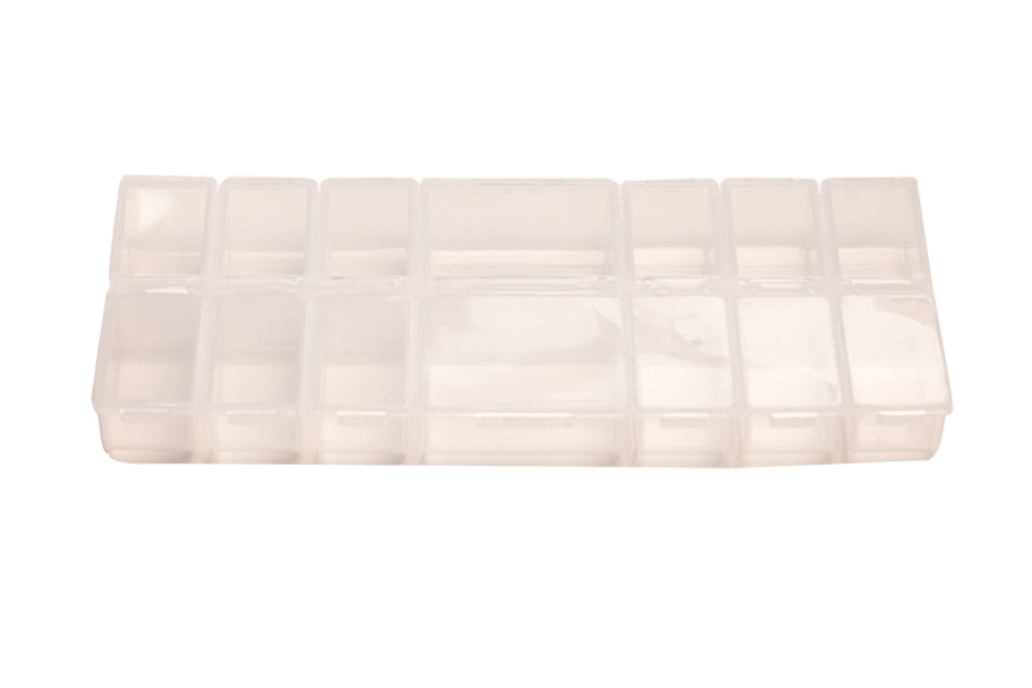 Pack of 5-5.125" Small Compartment Organizer Boxes with 10 Adjustable Dividers 