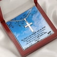 thumbnail image 3 of Scripture Card Lord Is My Strength Psalm 28:7Cross Card Necklace w Stainless Steel Pendant Religious, 3 of 20