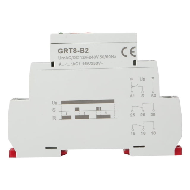 Speravity Relé de tiempo de retardo Indicador LED Electrodomésticos 0.1s-10d Temporizador de apagado Interruptor de perilla de control de Herramientas eléctricas CA/CC12V~240V