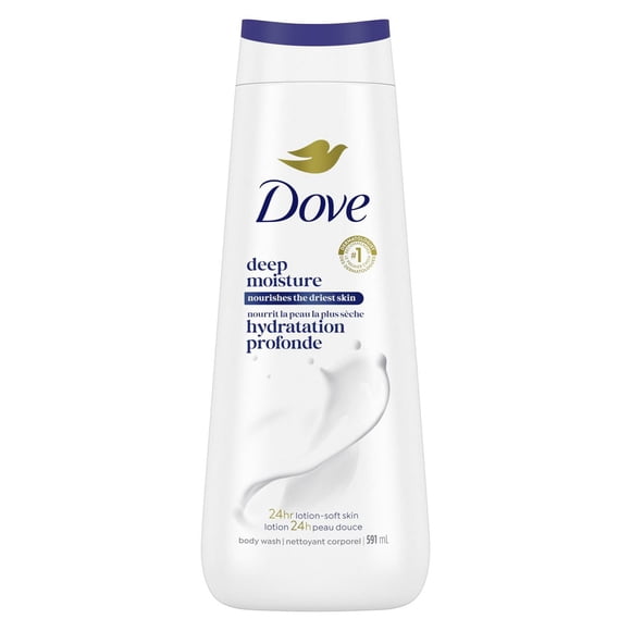 Dove Body Wash Deep Moisture 24hr Moisturizing Skin Cleanser for Lotion-Soft Skin