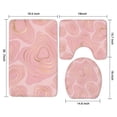 thumbnail image 3 of Pink Gold Marble Pattern Bathroom Rugs Sets 3 Piece,Toilet Cover Set,Absorbent Non Slip Bathroom Mats Sets with U-Shaped Contour Rug Toilet Rug Set, 3 of 5