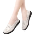 thumbnail image 3 of Wyzesi Espadrilles Bleu Marine pour Femmes en Cuir Confortables Mocassins Plats en Cuir Chaussures Plates Confortables Chaussures de Conduite Extérieures Espadrilles Rouges Femmes Lacets Noirs Espadrilles Blanches Femmes, 3 of 7