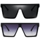 thumbnail image 1 of Gafas de Sol Oversized Cuadradas Dollger para Mujer y Hombre en Negro/Gris, 1 of 6