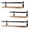 Carbonized Black, variant on Brown Floating Shelves Wall Mounted Rustic Wood Set of 3