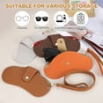 thumbnail image 4 of Uxcell Leather Sunglasses Bags, Portable Slim Soft Leather Glasses Case Holder Eyeglass Organizer Pouch with Wrist Strap Lanyard for Women Men Sunglasses Glasses-2Pcs(Black/Dark Brown), 4 of 6