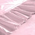 thumbnail image 6 of 4 Piece Corner Ruffle Sheet Set, 6" Inch Corner Ruffle On Flat Sheet And Pillowcases, 12 Inch Deep Pocket, 100% Egyptian Cotton, 800 TC, Cal King Size, Solid Light Pink, 6 of 6