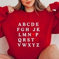 thumbnail image 4 of Hxshgdsn Womens Valentines Sweatshirt Cute Heart Graghic Crew Neck T Shirt Fleece Warm Tops Red 6 S, 4 of 5