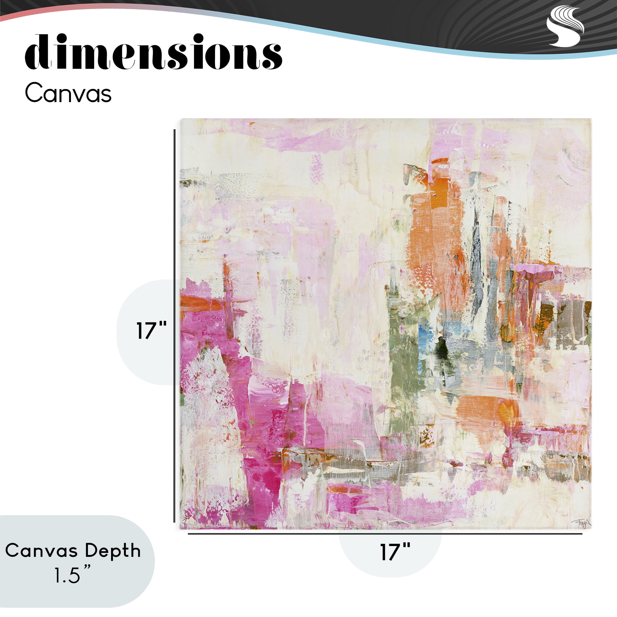 Stupell Industries New Age Pink Abstract Canvas Wall Art, design by Design Fabrikken