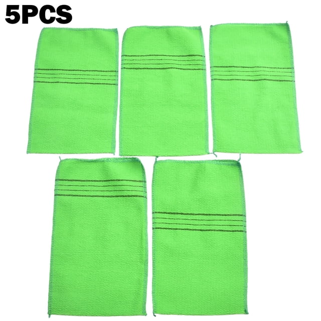 5Pcs Exfoliating Bath Washcloth Body Scrub Shower Soft Towels Sauna Towel