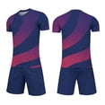 thumbnail image 2 of Avtoify Summer Girls Short Sleeve Round-Neck Shirts Dry Breathable Short Sleeve Top Pocket Shorts 2 Piece Unisex Soccer Outfit for Kids Aged 4-14 Daily, 2 of 10