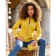 thumbnail image 4 of Luis Leather Women's Peplum Drowned Yellow Genuine Lambskin Biker Leather Jacket 3X-Large, 4 of 5