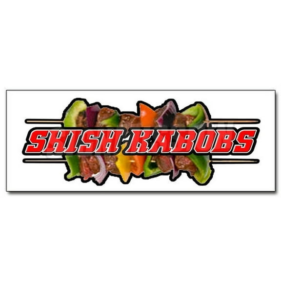 12" SHISH KABOBS 1 DECAL sticker kebab middle east eastern falafel lamb skewer shawarma