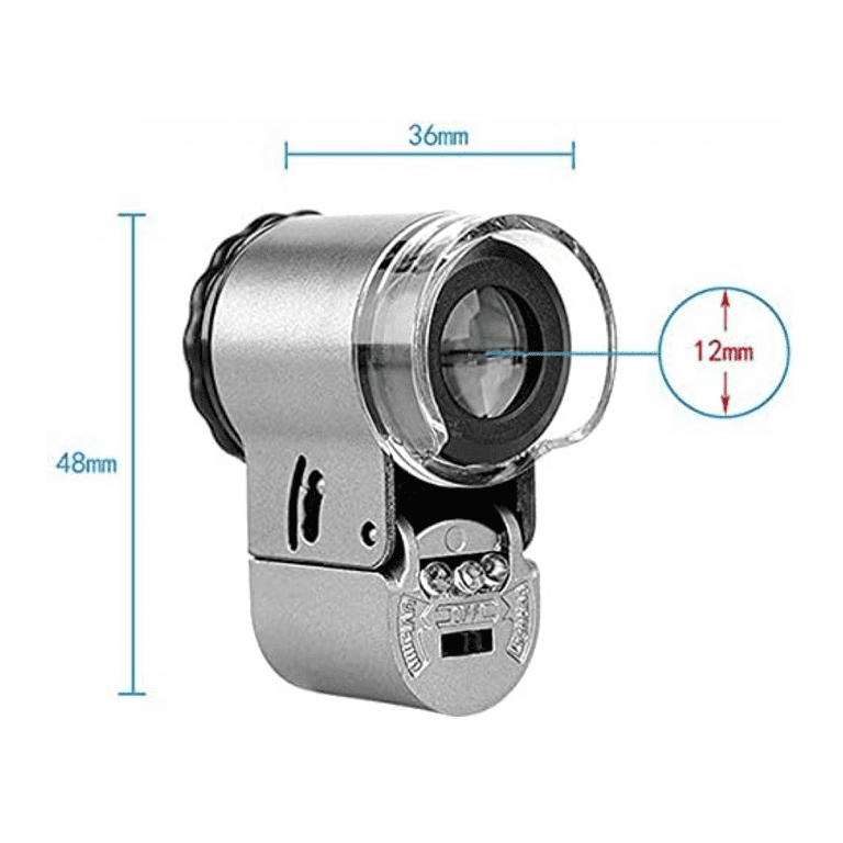 50X Handheld Mini Folding Pocket Magnifier with LED Light for Mobile Phone  Repair - Martview