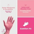 thumbnail image 6 of GUSTO Nitrile Disposable Gloves Latex Free and Rubber Free, Pink, Medium, 100-Pack, 6 of 7