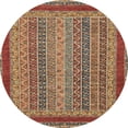 thumbnail image 1 of Ahgly Company Indoor Round Abstract Fire Brick Red Oriental Area Rugs, 8' Round, 1 of 6