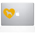 thumbnail image 1 of The Decal Guru Heart Rotweiler MacBook Decal Vinyl Sticker - 13" MacBook Pro (2015 & Older) - Yellow (1329-MAC-13P-SY), 1 of 1