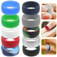thumbnail image 1 of Minkissy 10Pcs Mens Rings Silicone Water Resistant Assorted Color for Fitness Activities, 1 of 8