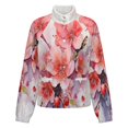 thumbnail image 5 of Jackets for Women Winter Coat Jackets Flannel Stand Collar Jacket(Cherry Blossom Pink ,Size:S-4XL), 5 of 7