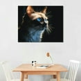 thumbnail image 2 of Nawypu Canvas Wall Art Siamese Cat Pictures Poster Print Animal Prints Wall Decor With Framed, 2 of 4