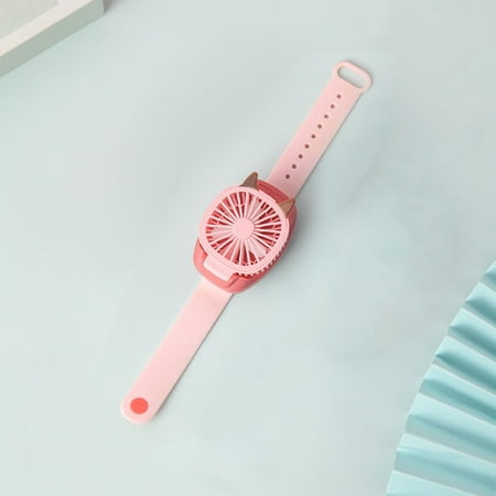 

XIAOFFENN Mini Watch Fan Third Gear Speed Electric Portable Mini Handheld Fan USB Rechargeable Folding Suitable Children Adults For Outdoor Trave Hiking And Climbing