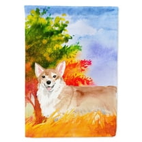 Carolines Treasures CK1946GF Fall Corgi Flag Garden Size Small multicolor