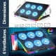 thumbnail image 5 of Base Enfriadora Laptop 6 Ventilador Computadora Portátil RGB 7 color RGB light / Multicolor, 5 of 7