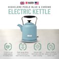 thumbnail image 2 of Haden Highclere 1.5 Liter Vintage Cordless Electric Tea Pot Kettle, Pool Blue, 2 of 9
