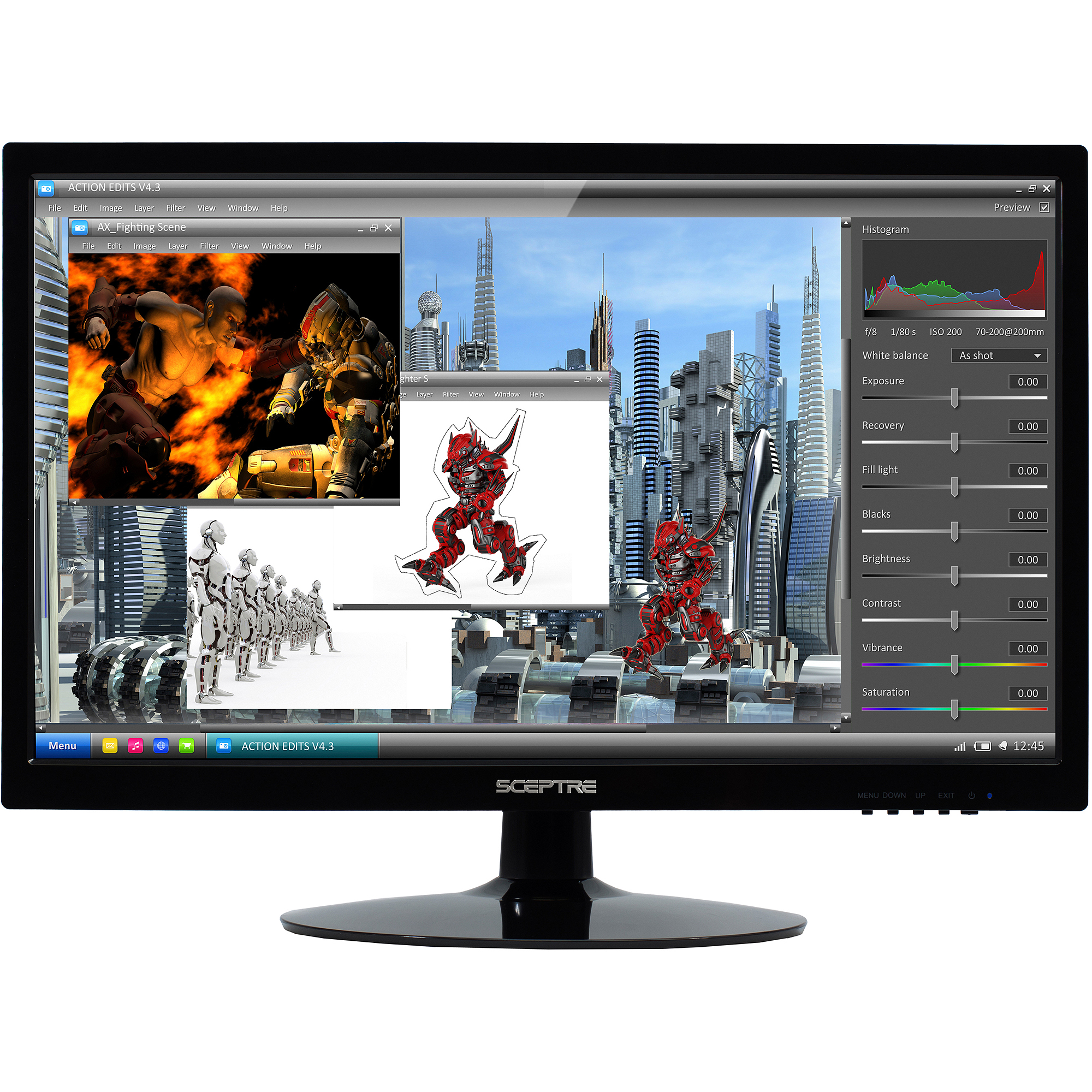 SCEPTRE 22" LED HD Monitor LCD Black 1920x1080p 169 Gaming Computer